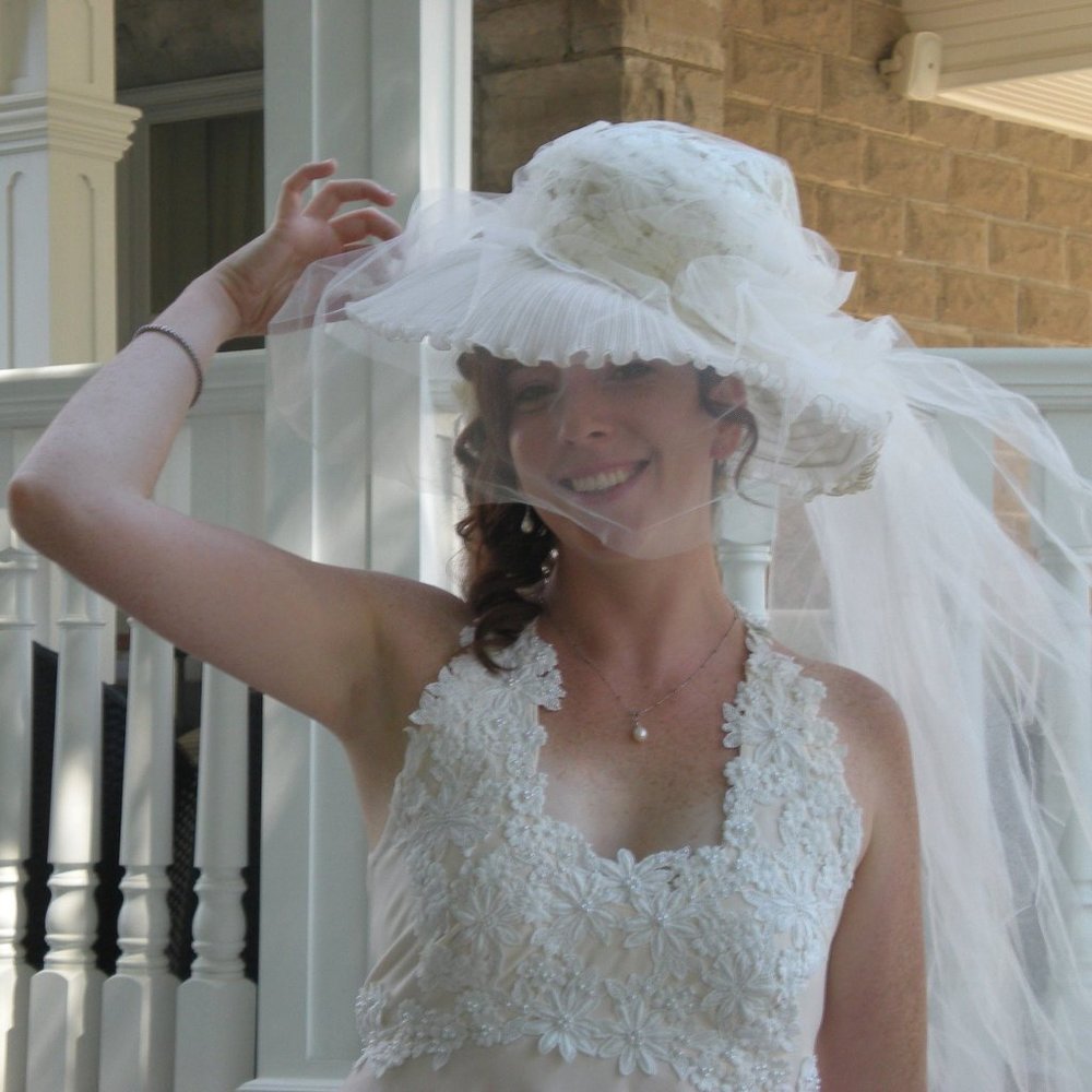 Vintage Custom Made Wedding Dress and Hat